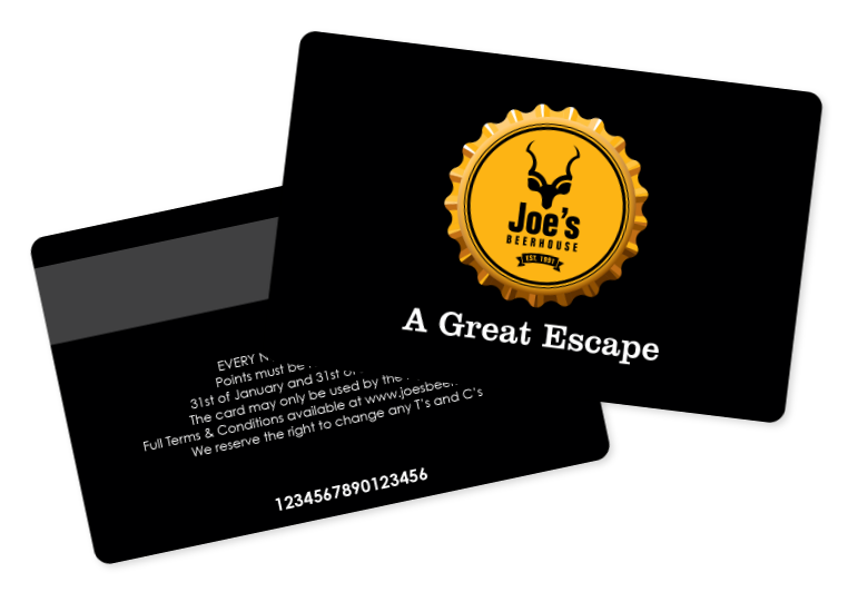 Joe's Beerhouse loyalty card