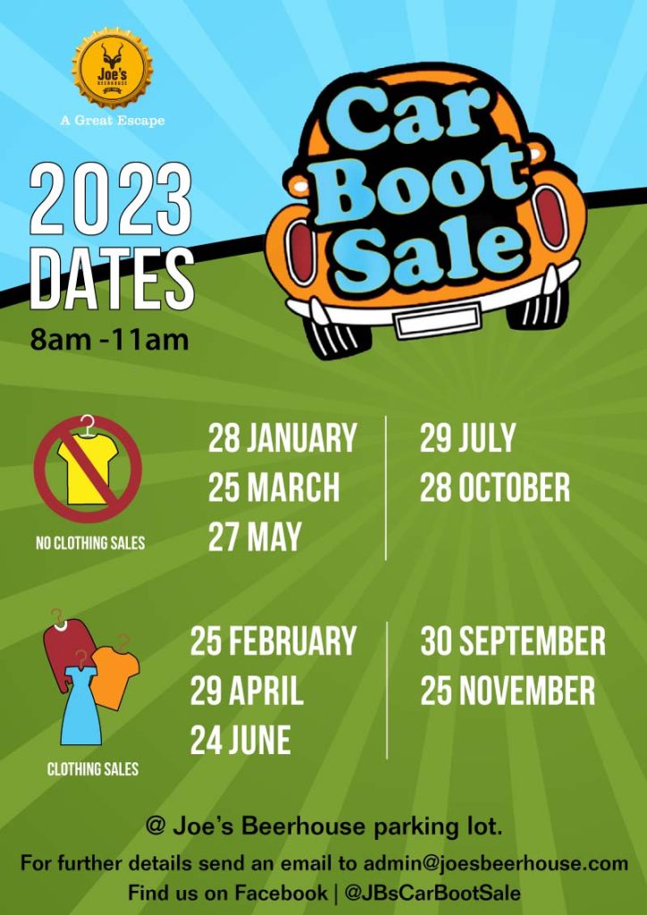 Car Boot Sale dates poster 2023